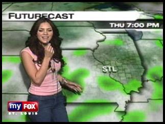 Katharine McPhee does the weather in St. Louis