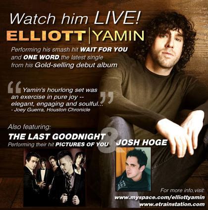 Elliott Yamin Fall Tour Concert