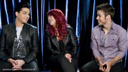 Kris Allen, Adam Lambert and Allison Iraheta