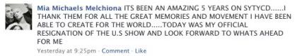 Mia Michaels Quits