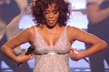Whitney Houston on X Factor - Wardrobe Malfunction