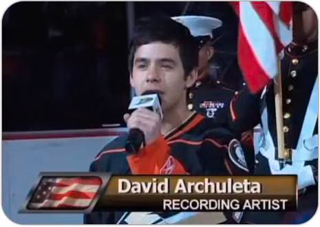 David Archuleta National Anthem Anaheim Ducks