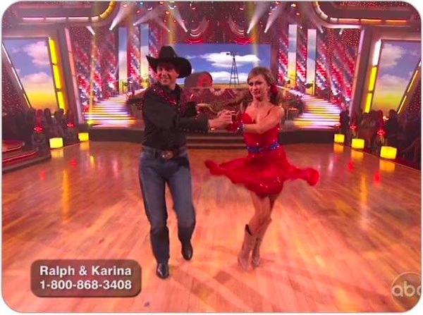 Ralph Macchio and Karina Smirnoff Samba