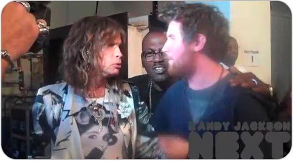 Casey Abrams Randy Jackson Steven Tyler jam on the set of American Idol