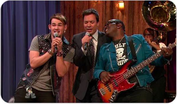 James Durbin and Randy Jackson jam on Late Night with Jimmy Fallon