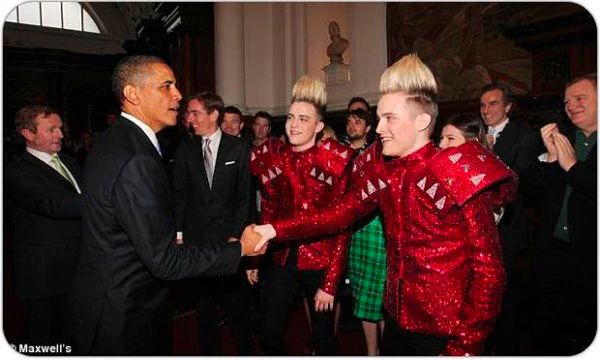 Jedward meets Barack Obama