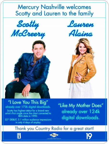 Scotty McCreery and Lauren Alaina signed to Mercury Nashville