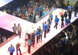 Glee Live Tour - Darren Criss Falls Off Stage