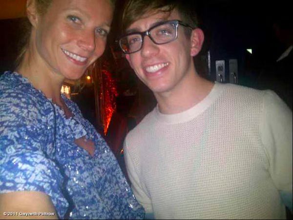 Gwyneth Paltrow parties with Kevin McHale