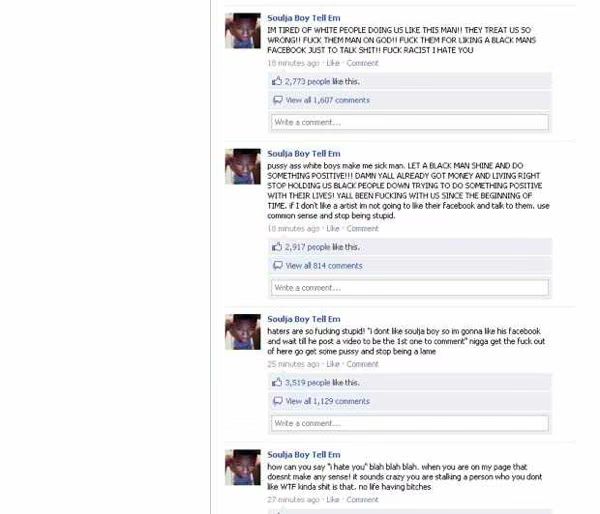 Soulja Boy Facebook White People Rant 01 2011 06 12