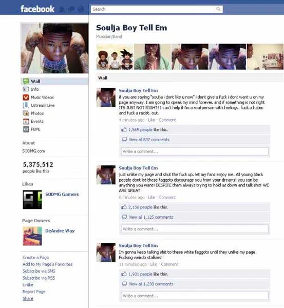 Soulja Boy Facebook White People Rant 02 2011 06 12