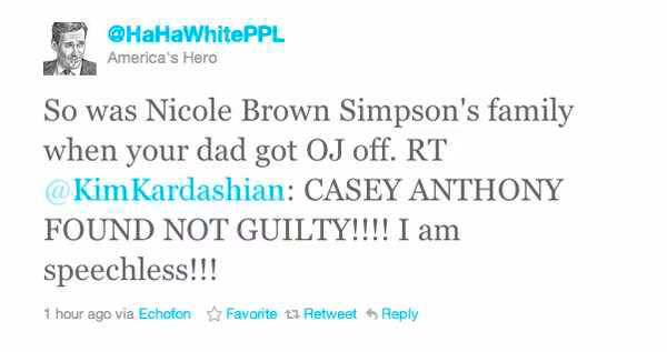 Kim Kardashian Casey Anthony Twitter