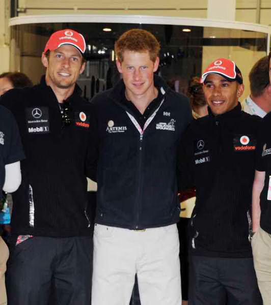 Lewis Hamilton Prince Harry 01 2011 07 19