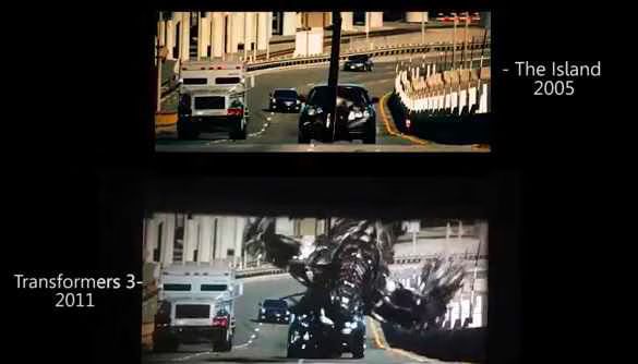 Michael Bay recycled scenes from The Island for Transformers 3
