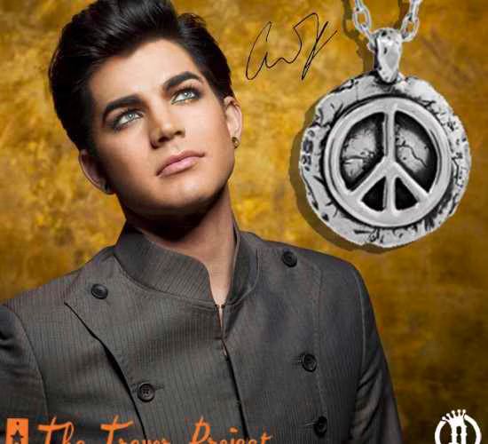 Adam Lambert Peace Pendant for The Trevor Project 01 2011 08 16
