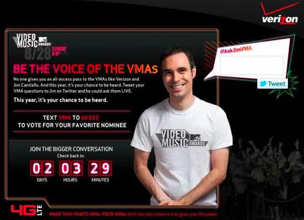 Jim Cantiello VMA Verizon 01 2011 08 13