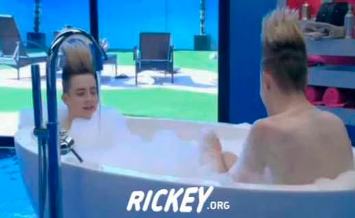 Jedward  Bubble Bath on Celebrity Big Brother