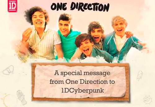 One Direction wishes 1DCyberpunk Happy Birthday