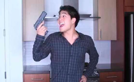 Ryan Higa  Hard And Black Realistic But Not Real Gun