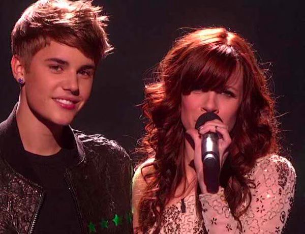 Justin Bieber with Stevie Wonder  The X Factor Finale