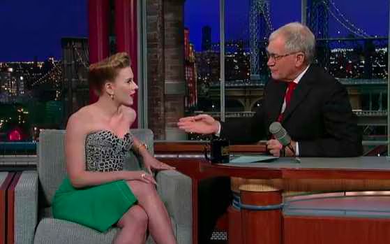 Scarlett Johansson talks about hacked pictures on David Letterman