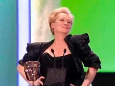 Meryl Streep Loses Her Shoe At 2012 BAFTA Awards