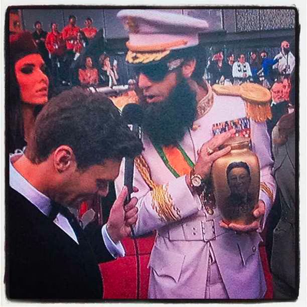 Sacha Baron Cohen Ashes Ryan Seacrest