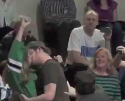 Two Men Kiss at Rick Santorum Rally