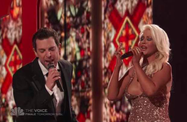 Christina Aguilera and Chris Mann  The Prayer  The Voice Video MP3