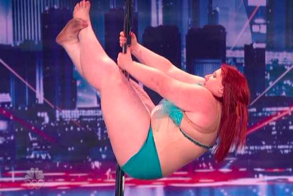 Lulu  Fat Pole Dancer  America s Got Talent  Video