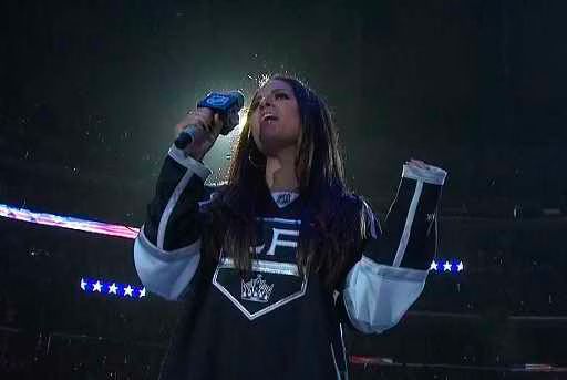 Stanley Cup Finals 2012 Game 6  Pia Toscano  National Anthem  Video