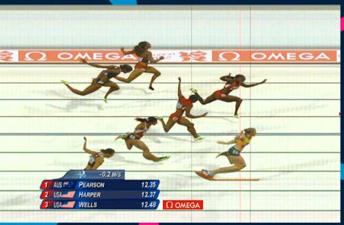 100m Hurdles Finish