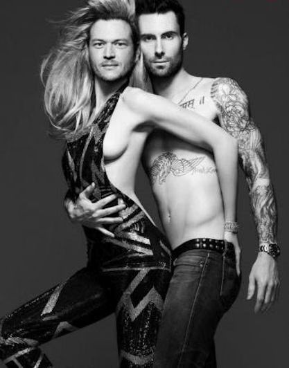 Blake Shelton & Adam Levine Bromance Photo