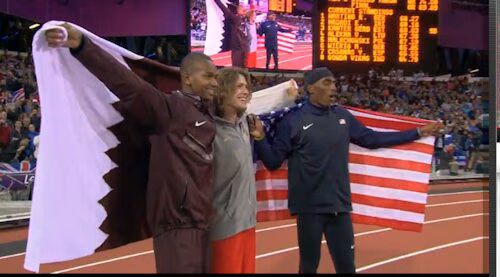 Men's High Jump Celebration