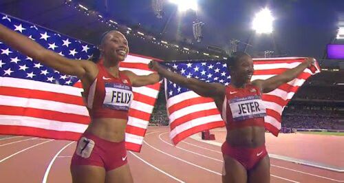 Women's 200m Celebration