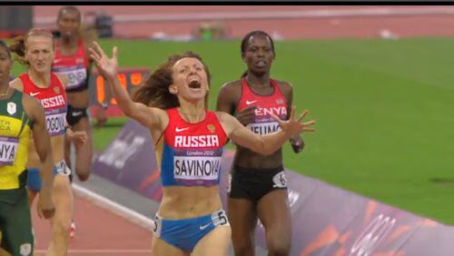 Women's 800m Celebration