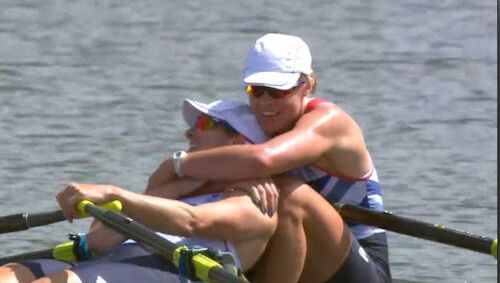 Women's Double Sculls Celebration