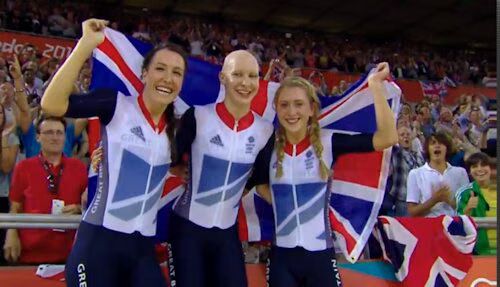 Women's Team Pursuit Celebration