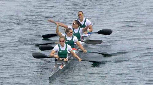 women's k-4 celebration