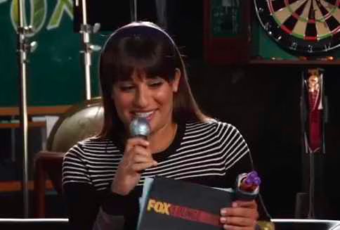 Glee  Lea Michele and Chris Colfer  FOX Lounge