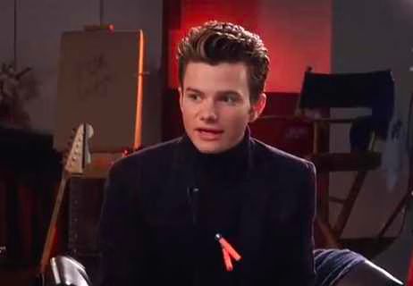 Glee  Lea Michele and Chris Colfer  FOX Lounge