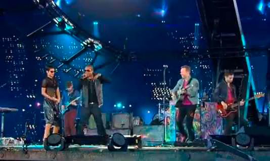 Jay Z Rihanna and Coldplay  London 2012 Paralympic Closing Ceremony