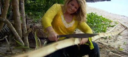 Survivor Philippines - Lisa Whelchel Goes For A Dip - Video