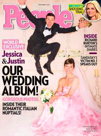 Justin Timberlake and Jessica Biel  Wedding Photo