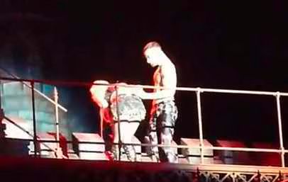 Lady Gaga throws up on stage in Barcelona - Video.jpg Lady Gaga throws up on stage in Barcelona Video