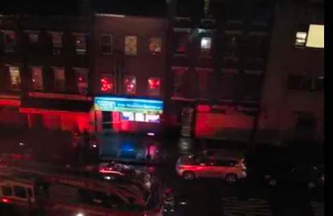 New York City Building Facade Collapse from Hurricane Sandy - Video