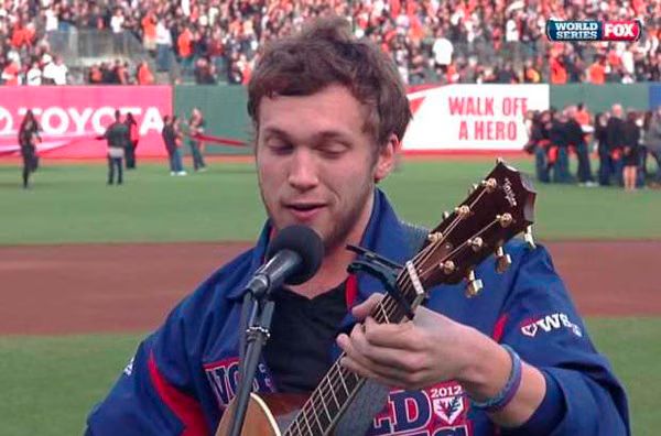Phillip Phillips  National Anthem  World Series 2012