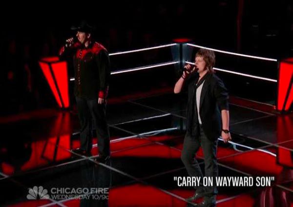 Terry O Quinn vs Casey Muessigmann  Carry On Wayward Son  The Voice Battle