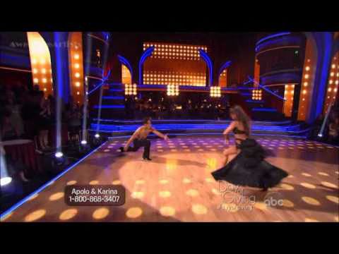 Apolo Anton Ohno and Karina Smirnoff  Cha Cha Cha  Paso Doble  Dancing with the Stars