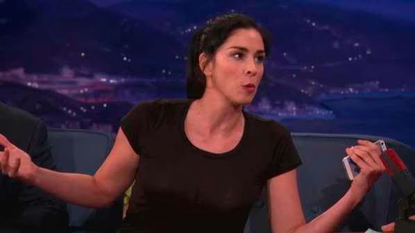 Sarah Silverman gets dirty smartphone on CONAN - Video.jpg Sarah Silverman gets dirty smartphone on CONAN Video
